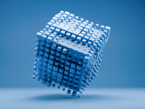 Bilim Kurgu Soyut Küp Animasyonu 3D Model