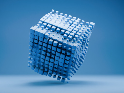 Bilim Kurgu Soyut Küp Animasyonu 3D Model