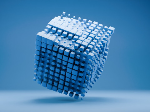 Bilim Kurgu Soyut Küp Animasyonu 3D Model