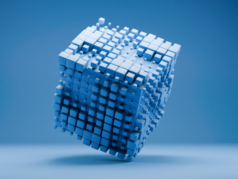 Bilim Kurgu Soyut Küp Animasyonu 3D Model