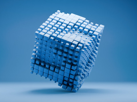 Bilim Kurgu Soyut Küp Animasyonu 3D Model