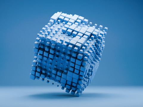 Bilim Kurgu Soyut Küp Animasyonu 3D Model