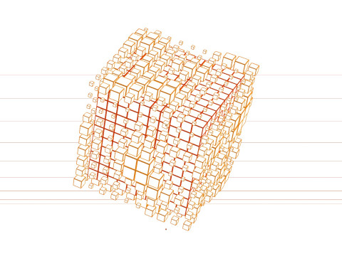 Bilim Kurgu Soyut Küp Animasyonu 3D Model
