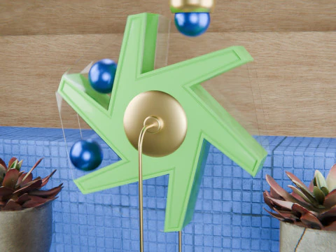 Pinwheel Loop Animation 3D Model