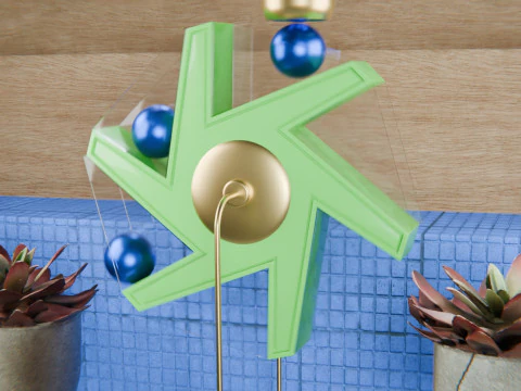 Pinwheel Loop Animation 3D Model