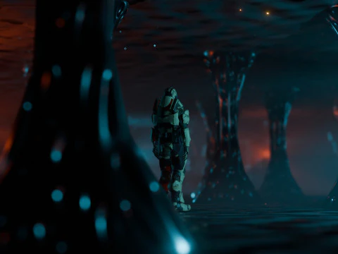 Научно-фантастическая среда 3D Модель