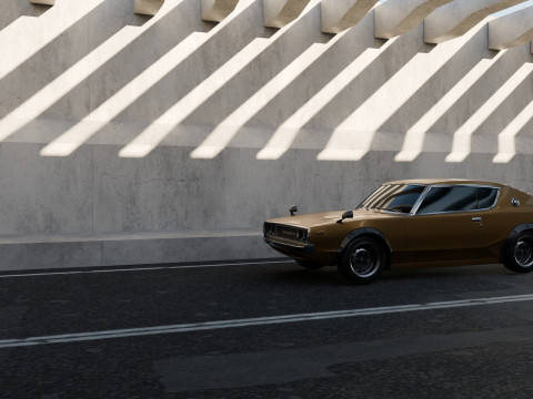Animacja Datsuna 240k GT Model 3D