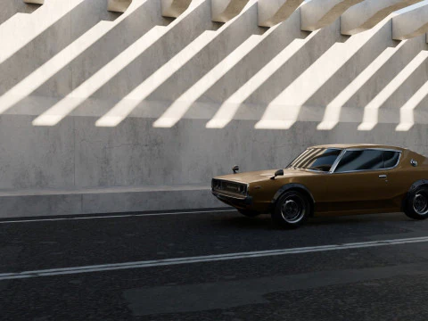 Datsun 240k GT 动画 3D 模型