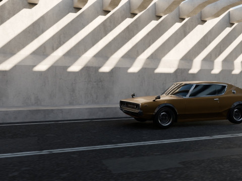 Animacja Datsuna 240k GT Model 3D