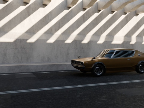 Animacja Datsuna 240k GT Model 3D