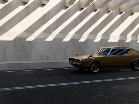 Datsun 240k GT Animation 3D Model