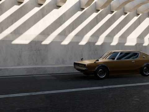 Animacja Datsuna 240k GT Model 3D