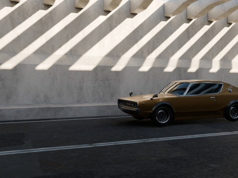 Animacja Datsuna 240k GT Model 3D