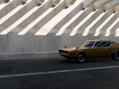 Datsun 240k GT Animation 3D Model