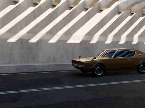 Animacja Datsuna 240k GT Model 3D