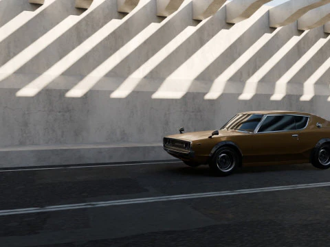 Datsun 240k GT Animation 3D Model