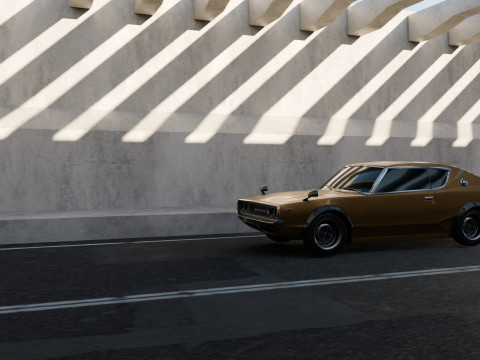 Animacja Datsuna 240k GT Model 3D