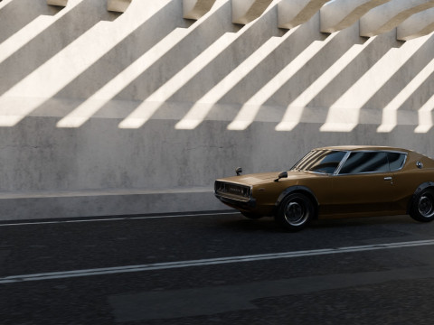 Animacja Datsuna 240k GT Model 3D