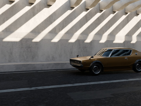 Animacja Datsuna 240k GT Model 3D