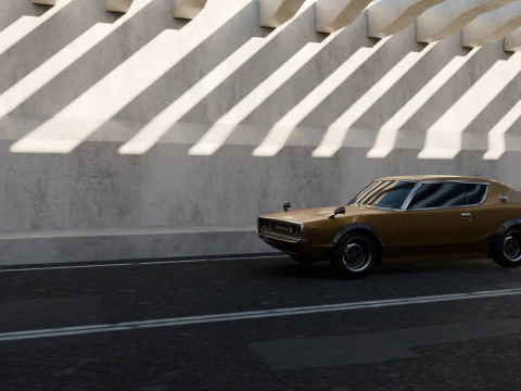 Datsun 240k GT Animation 3D Model
