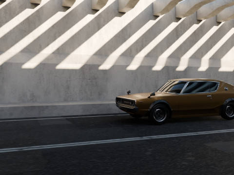 Animacja Datsuna 240k GT Model 3D