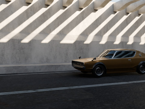 Animacja Datsuna 240k GT Model 3D