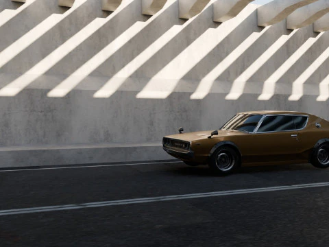 Datsun 240k GT Animation 3D Model