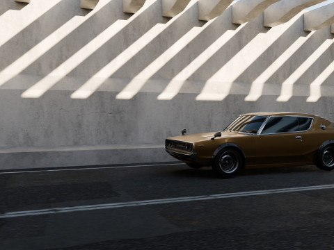 Animacja Datsuna 240k GT Model 3D