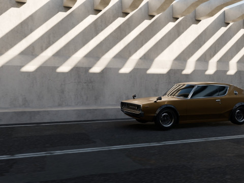 Animacja Datsuna 240k GT Model 3D