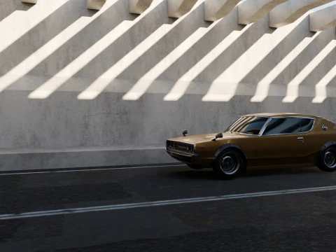 Datsun 240k GT Animation 3D Model