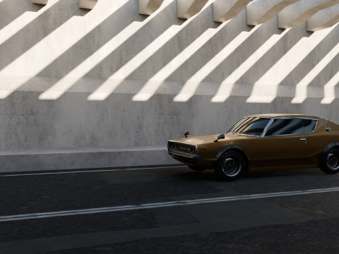 Animacja Datsuna 240k GT Model 3D