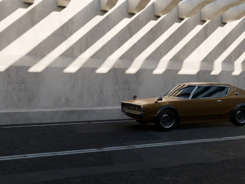 Datsun 240k GT Animation 3D Model