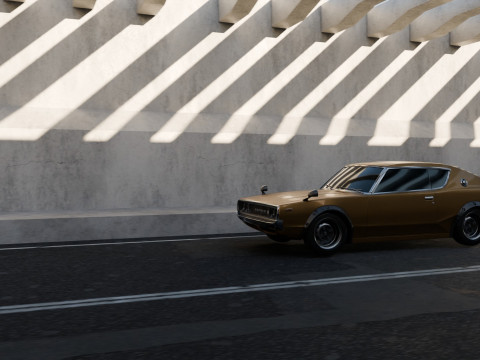 Animacja Datsuna 240k GT Model 3D
