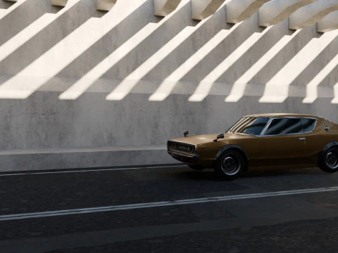 Datsun 240k GT Animation 3D Model