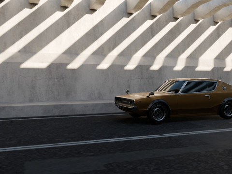 Animacja Datsuna 240k GT Model 3D