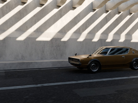 Animacja Datsuna 240k GT Model 3D
