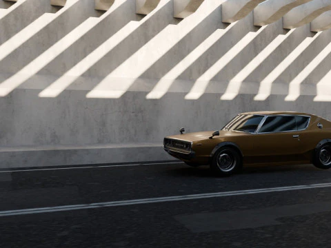 Datsun 240k GT Animation 3D Model