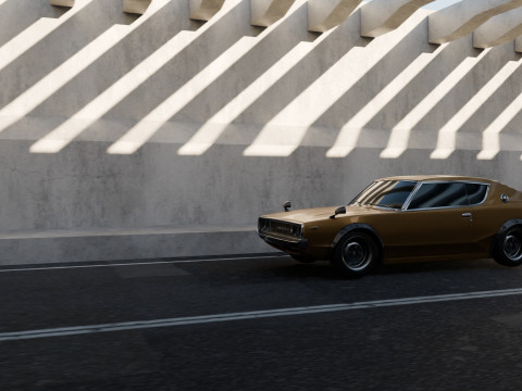 Animacja Datsuna 240k GT Model 3D