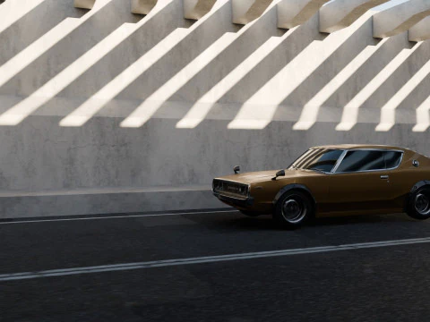 Datsun 240k GT Animation 3D Model
