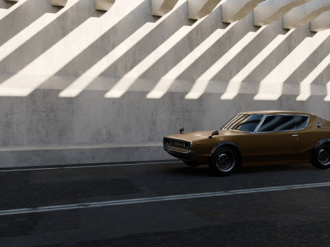 Animacja Datsuna 240k GT Model 3D