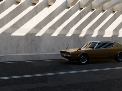 Animacja Datsuna 240k GT Model 3D