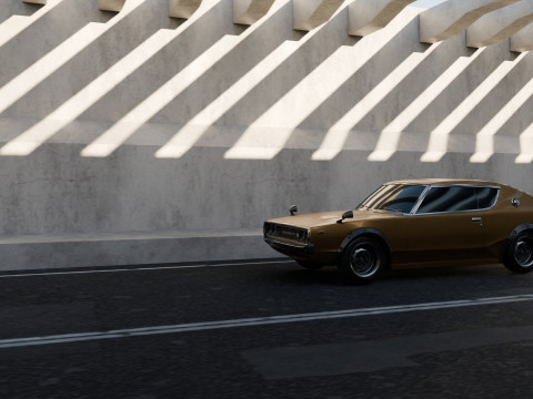 Animacja Datsuna 240k GT Model 3D