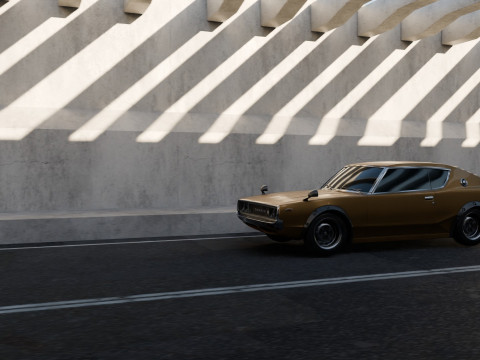 Animacja Datsuna 240k GT Model 3D