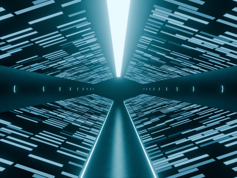 Science-Fiction-Tunnel-Animation 3D Modell