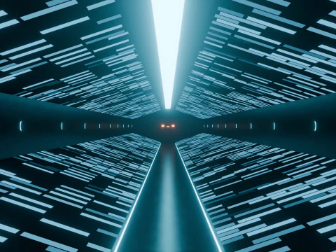 Sci-Fi Tunnel Animation 3D Model
