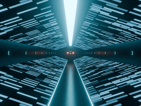 Sci-Fi Tunnel Animation 3D Model