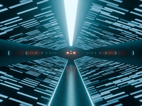 Animación del túnel de ciencia ficción Modelo 3D