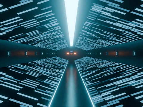 Sci-Fi Tunnel Animation 3D Model