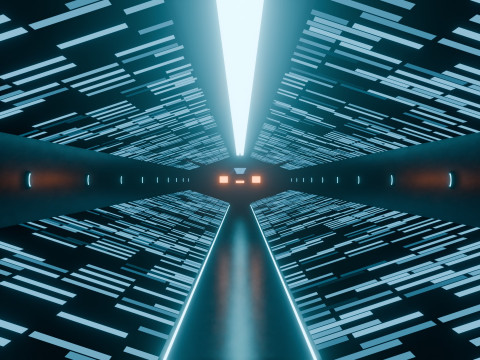 Animación del túnel de ciencia ficción Modelo 3D