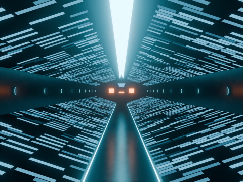 Animación del túnel de ciencia ficción Modelo 3D